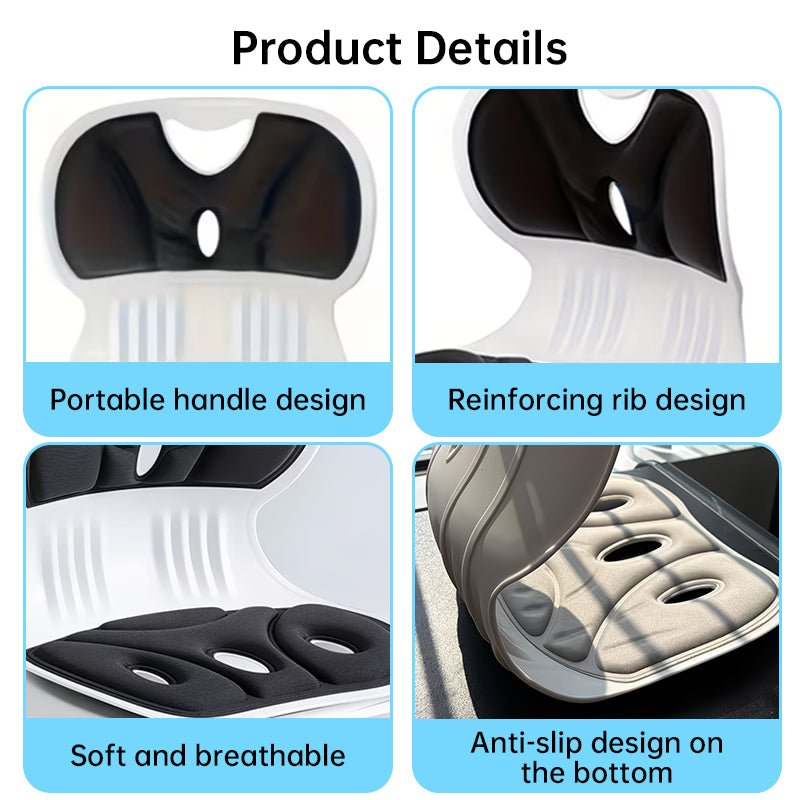 Office Posture Cushion – Lumbar Support Pad, Ergonomic Seat Cushion for Adults, Multiple Colors/Sizes