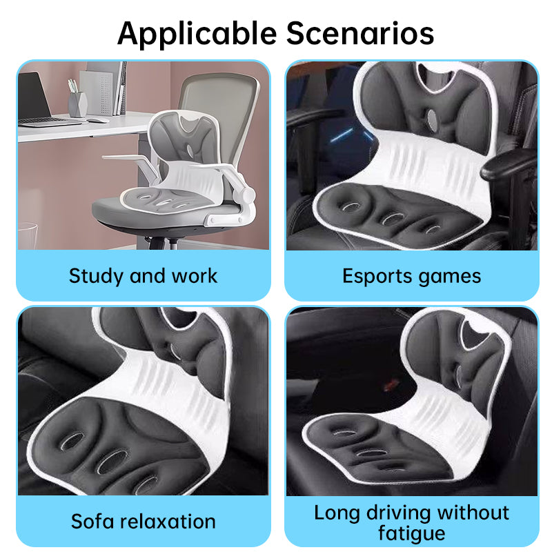 Office Posture Cushion – Lumbar Support Pad, Ergonomic Seat Cushion for Adults, Multiple Colors/Sizes